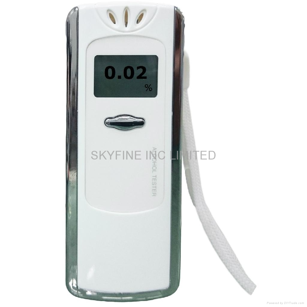 Personal alcohol breath tester with certified sensor technology