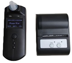 Breathalyzer with External Printer and Fuel Cell Sensor
