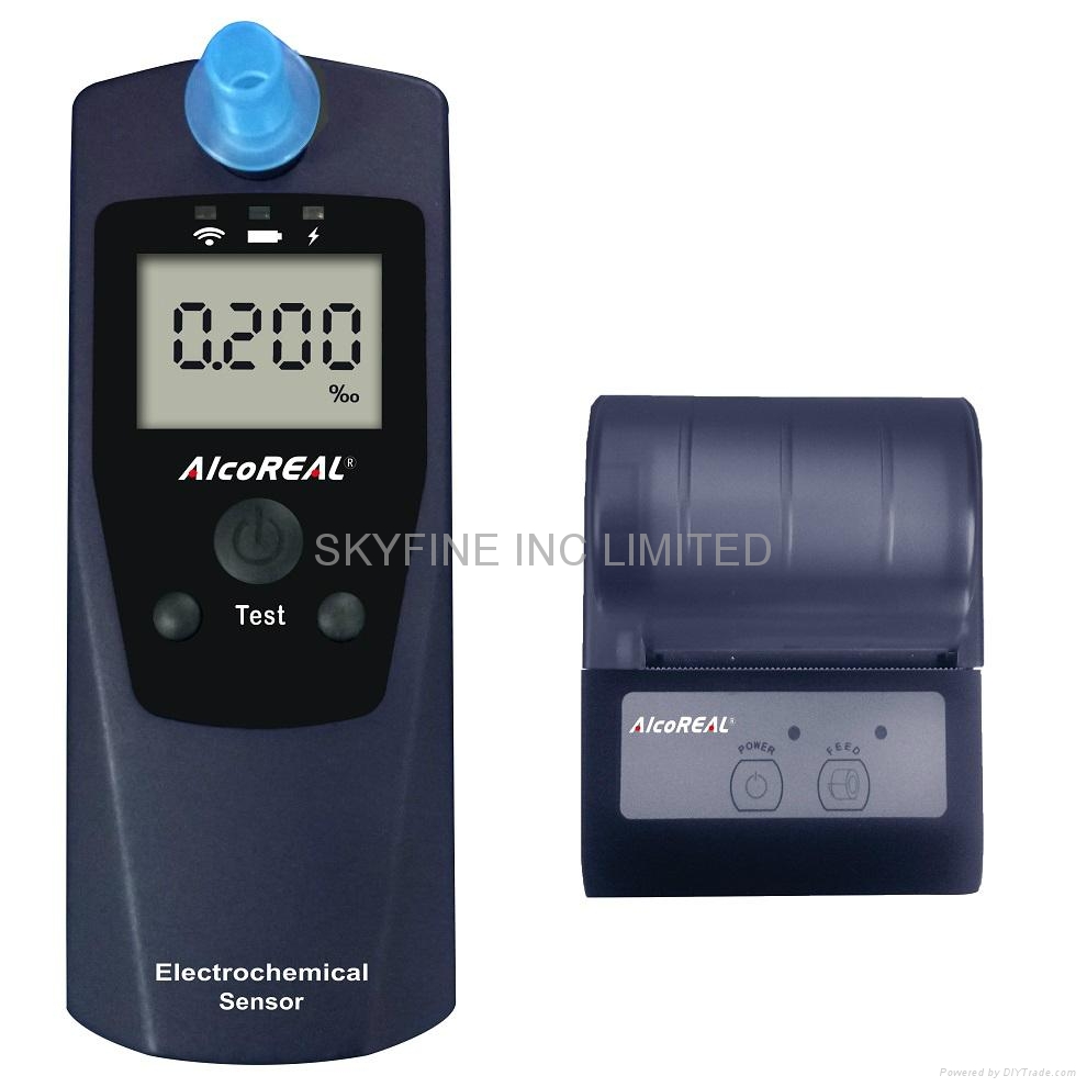 Breathalyzer with External Printer and Fuel Cell Sensor