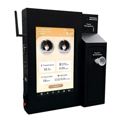 Non-touch breathalyzer with cloud health check system