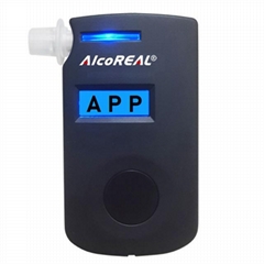 Dual mode breathalyzer with app or LCD operation